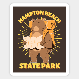 Hampton Beach State Park Camping Bear Magnet